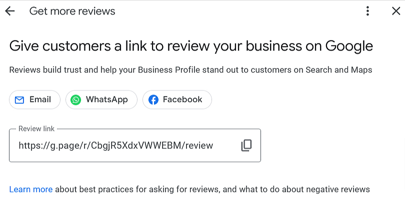 google business profile get more reviews