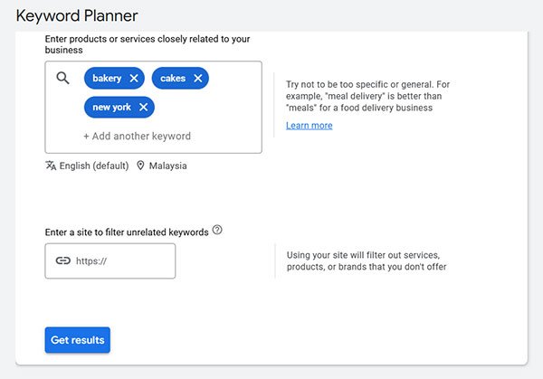 googlekeyword search